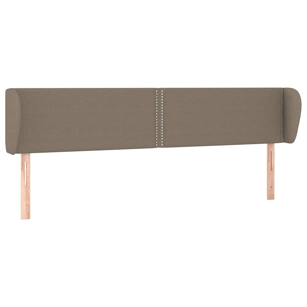 Vidaxl hoofdbord met randen 183x23x78 88 cm stof taupe
