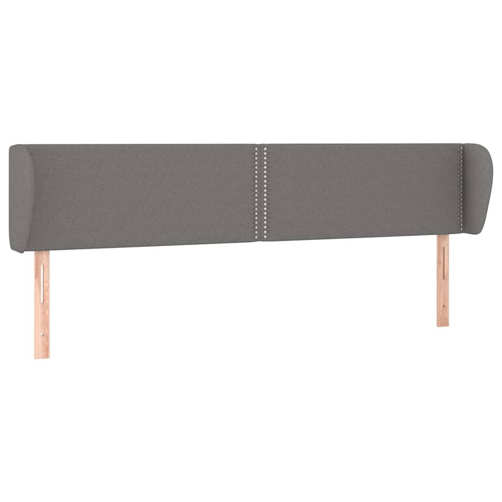 Vidaxl hoofdbord met randen 203x23x78 88 cm stof donkergrijs