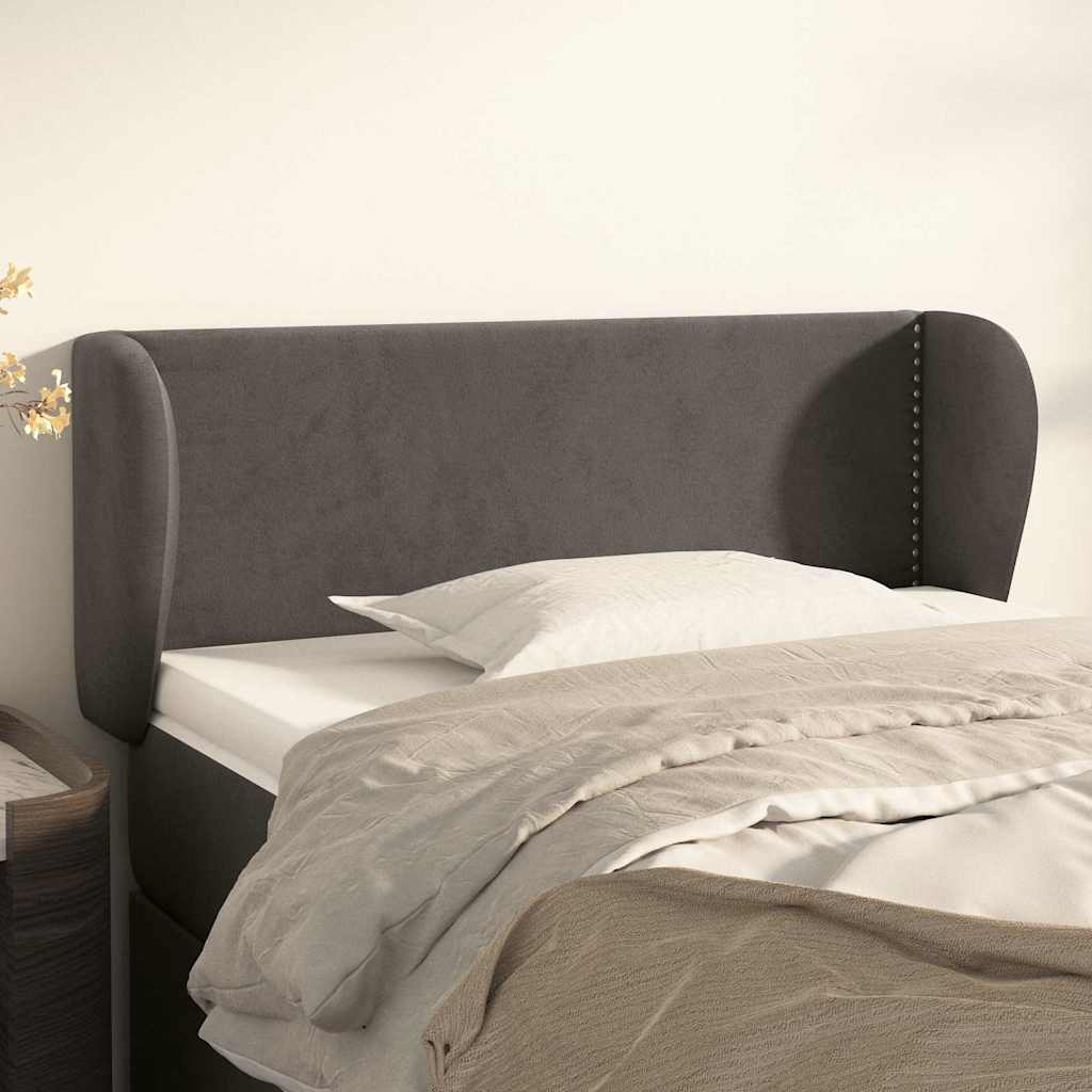 Vidaxl hoofdbord met randen 103x23x78 88 cm fluweel donkergrijs