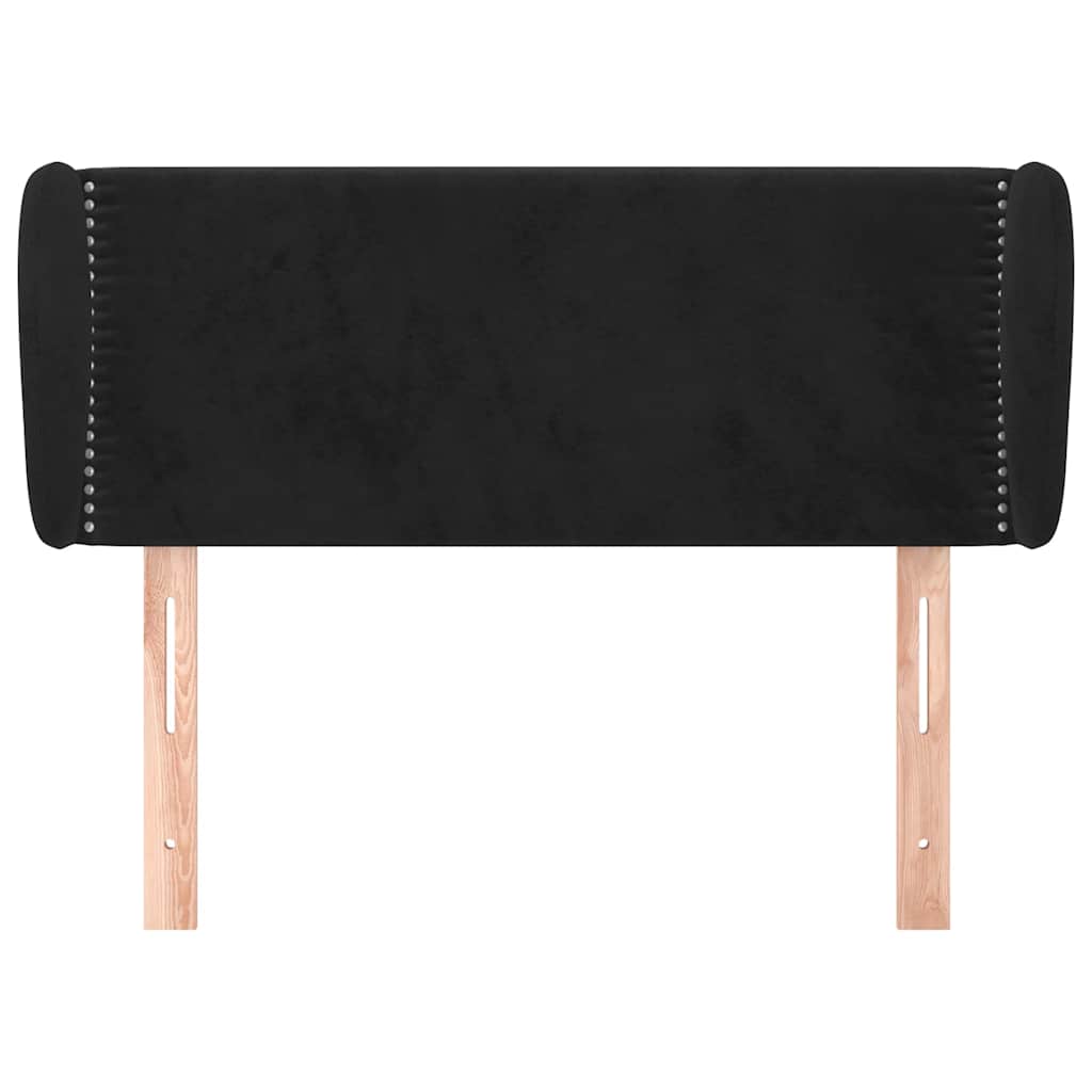 Vidaxl hoofdbord met randen 103x23x78 88 cm fluweel zwart