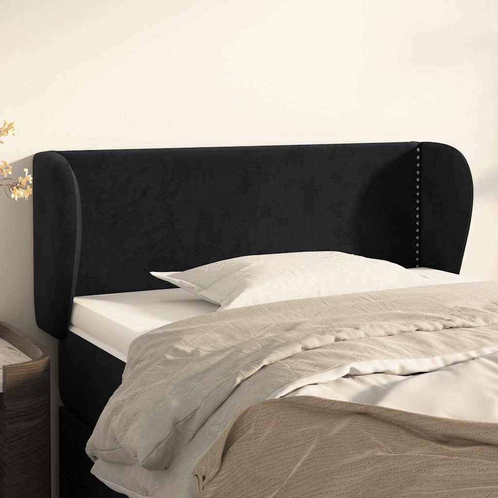 Vidaxl hoofdbord met randen 103x23x78 88 cm fluweel zwart