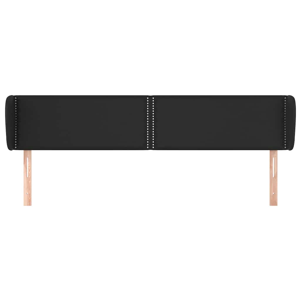 Vidaxl hoofdbord met randen 203x23x78 88 cm kunstleer zwart