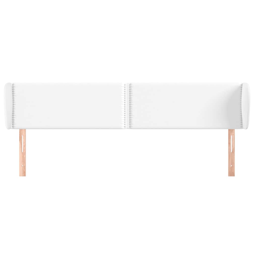Vidaxl hoofdbord met randen 203x23x78 88 cm kunstleer wit
