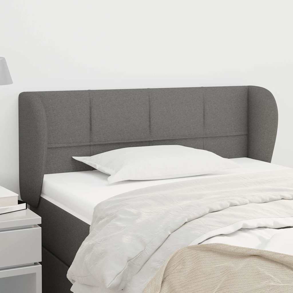 Vidaxl hoofdbord met randen 93x23x78 88 cm stof donkergrijs