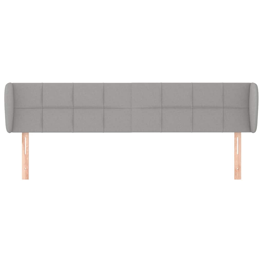 Vidaxl hoofdbord met randen 183x23x78 88 cm stof lichtgrijs