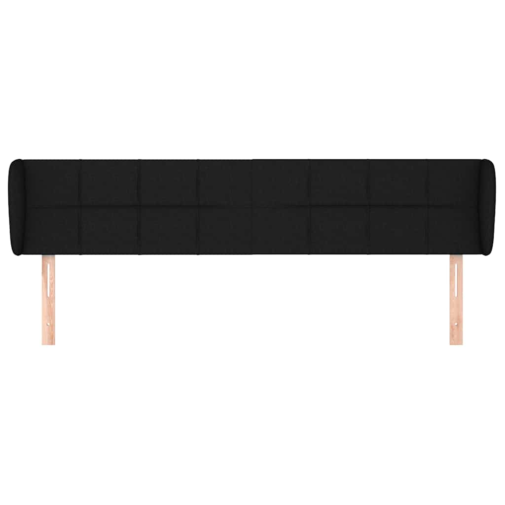 Vidaxl hoofdbord met randen 183x23x78 88 cm stof zwart