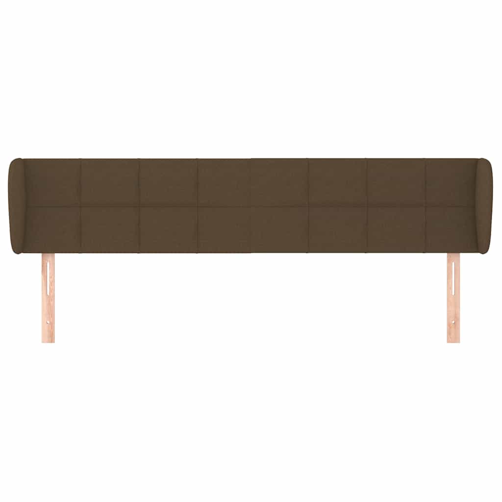 Vidaxl hoofdbord met randen 183x23x78 88 cm stof donkerbruin