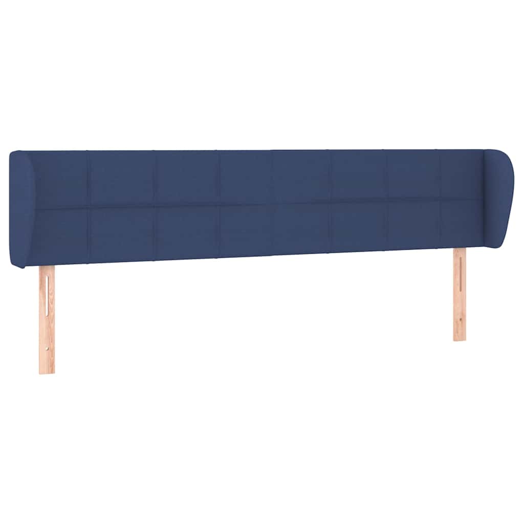 Vidaxl hoofdbord met randen 183x23x78 88 cm stof blauw