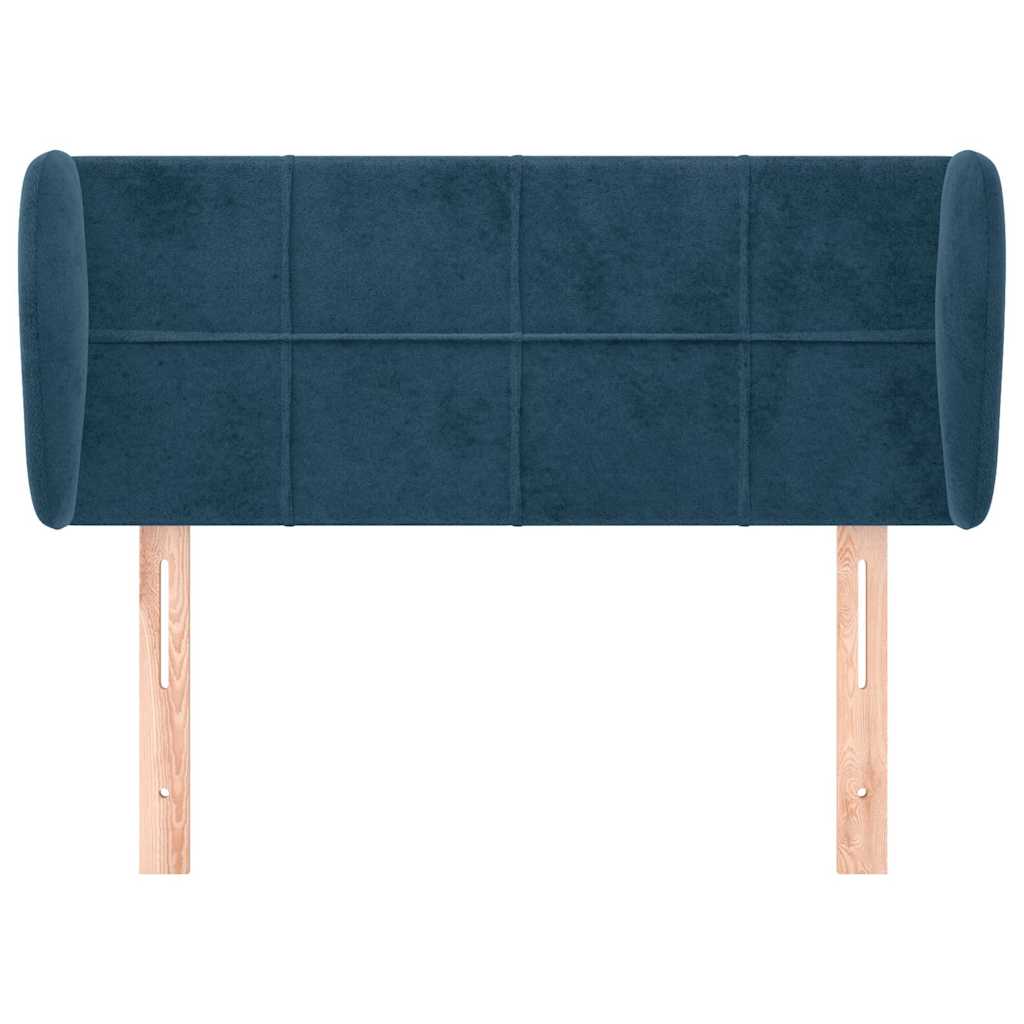 Vidaxl hoofdbord met randen 103x23x78 88 cm fluweel donkerblauw