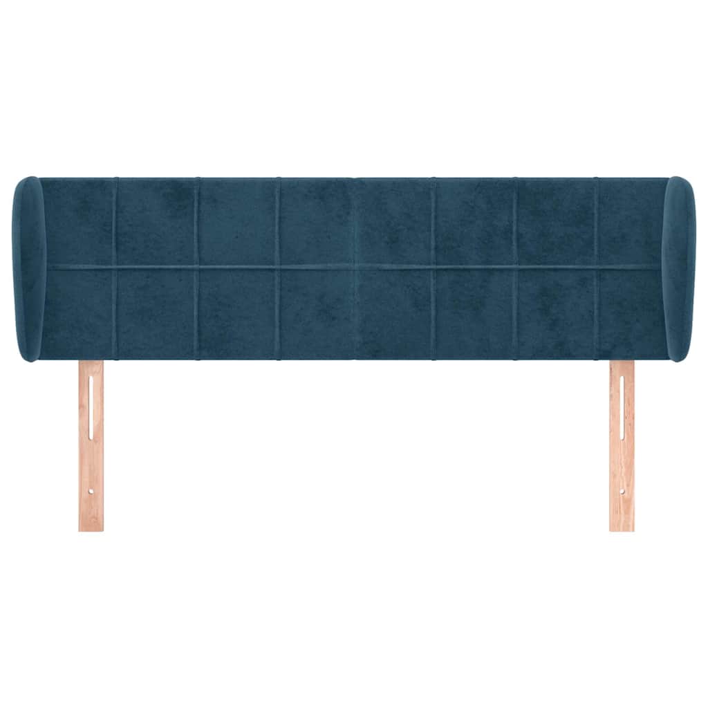 Vidaxl hoofdbord met randen 147x23x78 88 cm fluweel donkerblauw