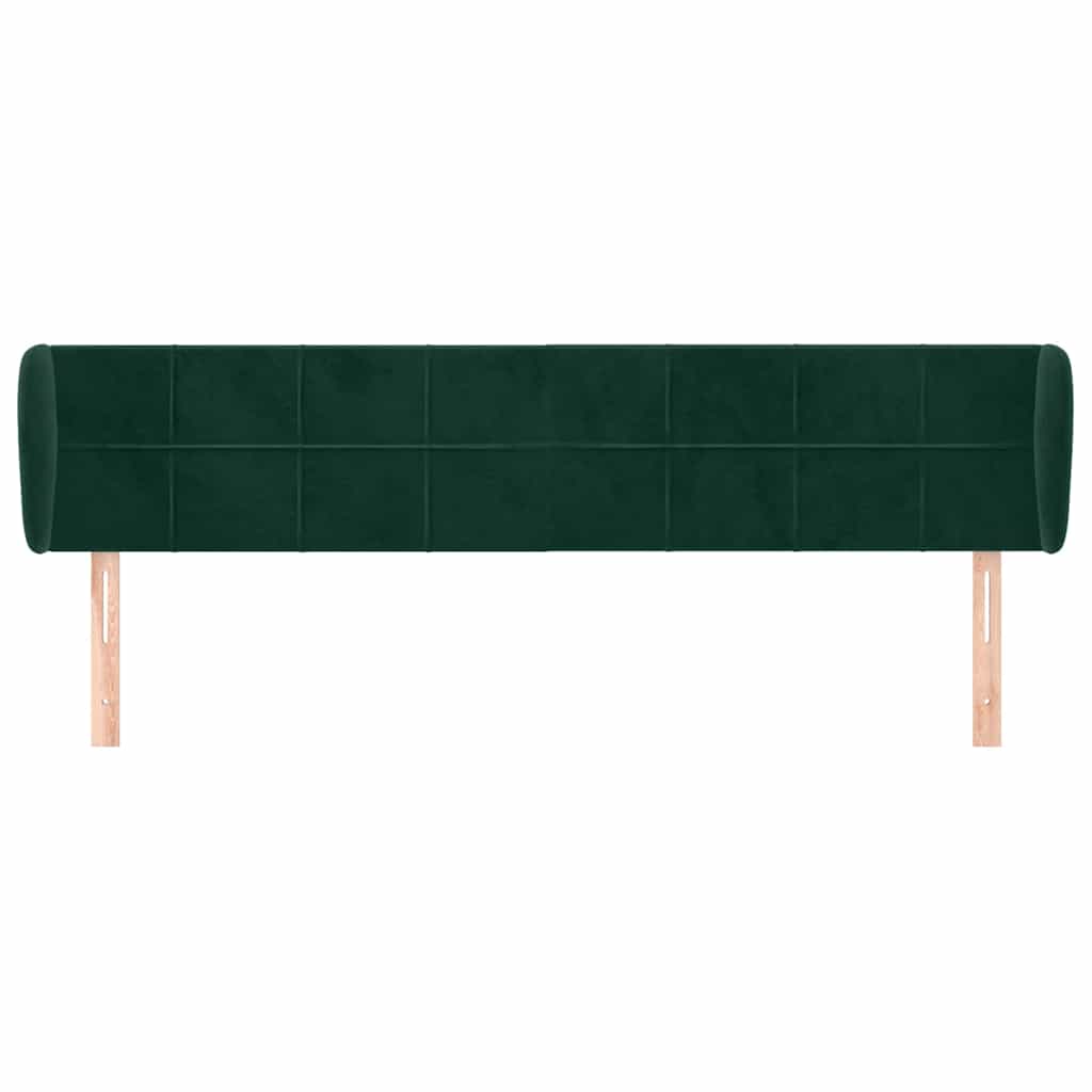 Vidaxl hoofdbord met randen 183x23x78 88 cm fluweel donkergroen