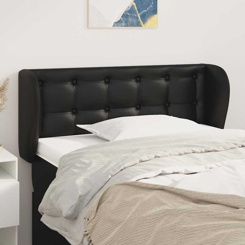 Vidaxl hoofdbord met randen 93x23x78 88 cm kunstleer zwart