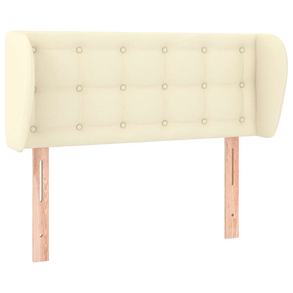 Vidaxl hoofdbord met randen 93x23x78 88 cm kunstleer crèmekleurig