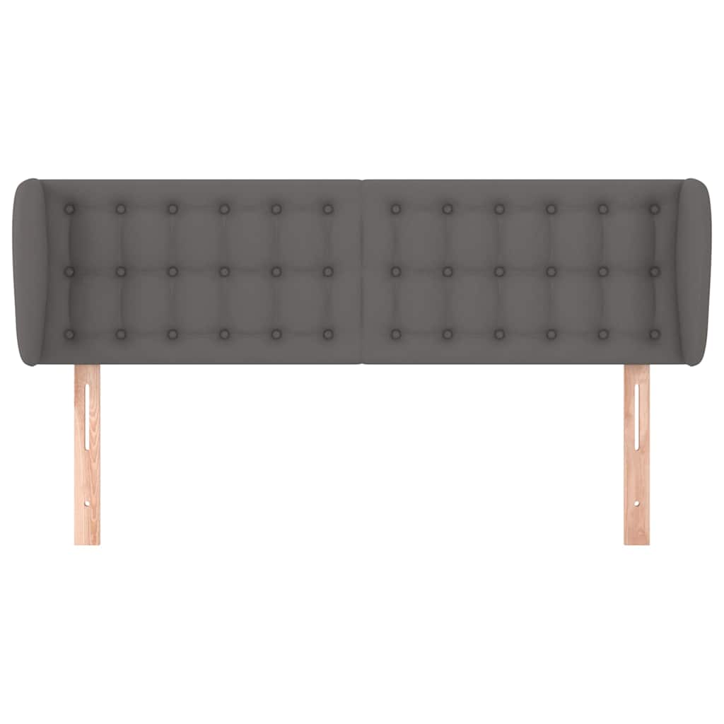 Vidaxl hoofdbord met randen 147x23x78 88 cm kunstleer grijs