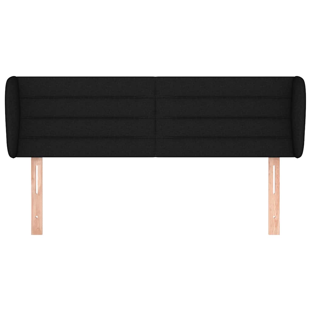Vidaxl hoofdbord met randen 147x23x78 88 cm stof zwart