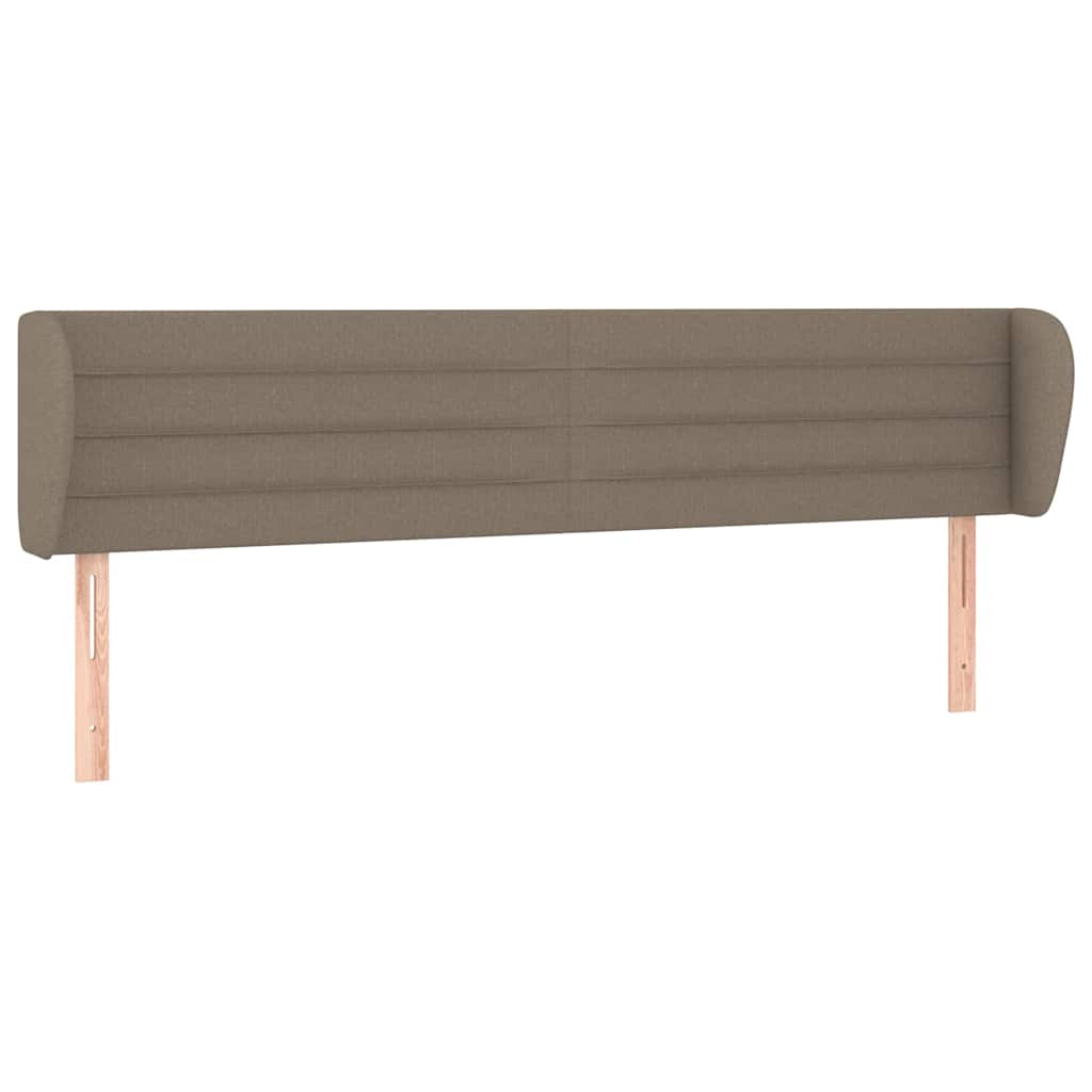 Vidaxl hoofdbord met randen 163x23x78 88 cm stof taupe