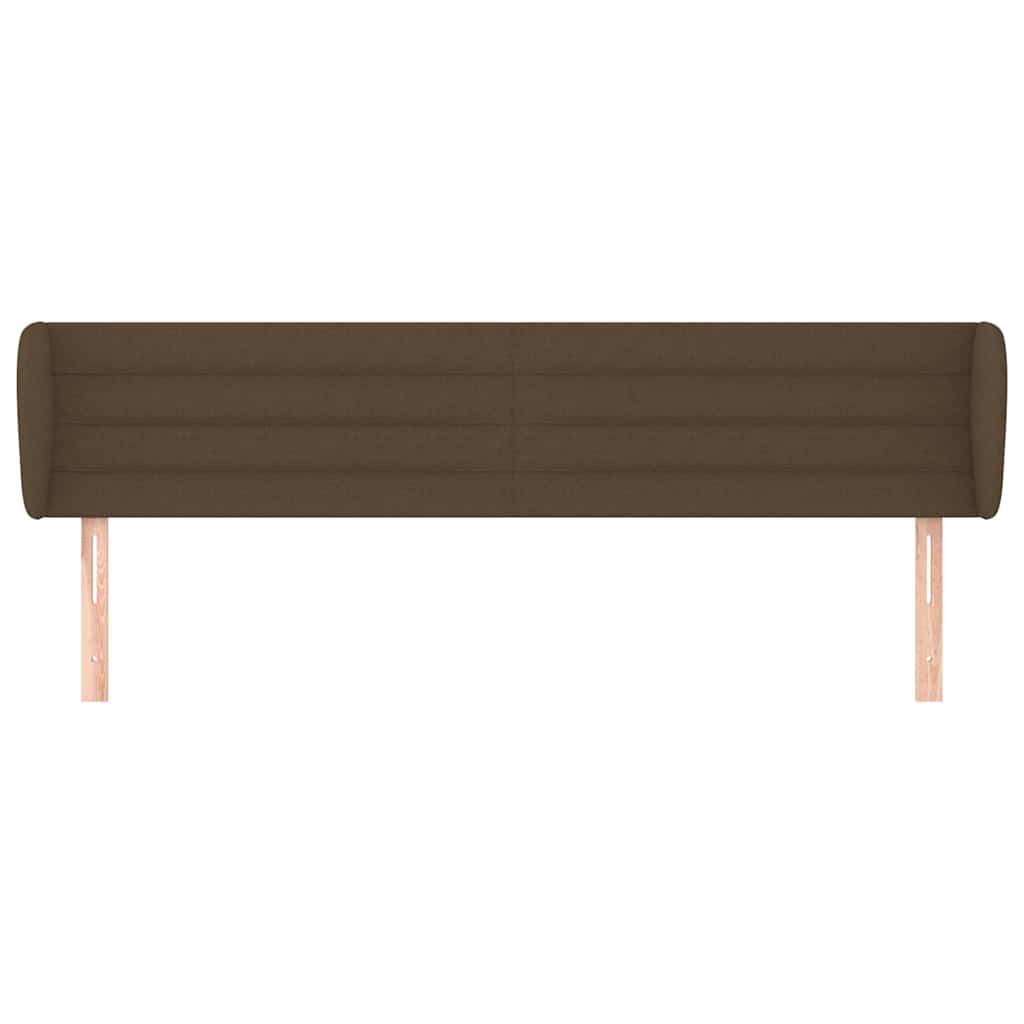 Vidaxl hoofdbord met randen 183x23x78 88 cm stof donkerbruin