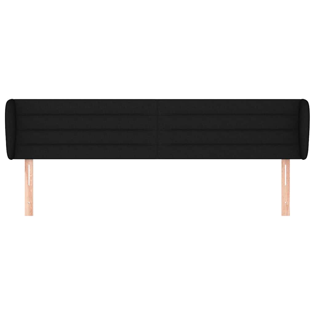 Vidaxl hoofdbord met randen 203x23x78 88 cm stof zwart