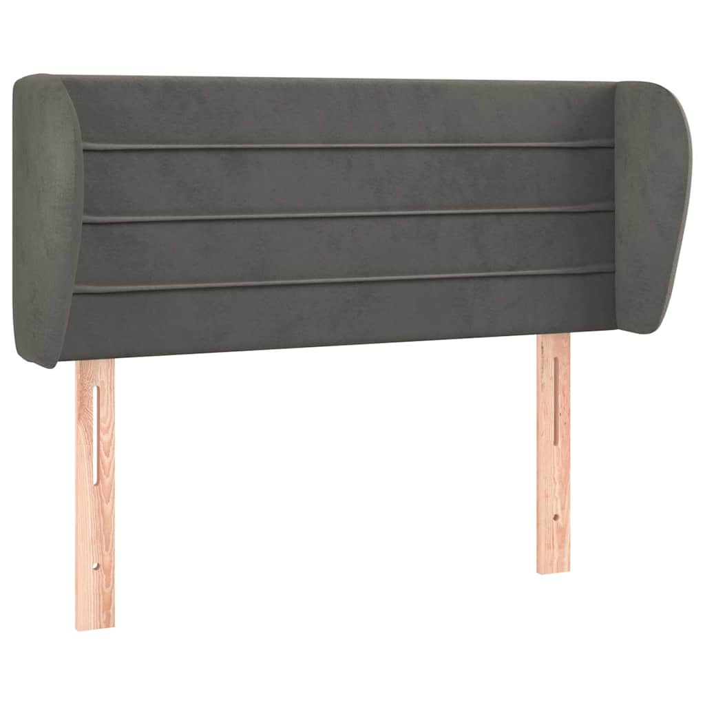 Vidaxl hoofdbord met randen 93x23x78 88 cm fluweel donkergrijs