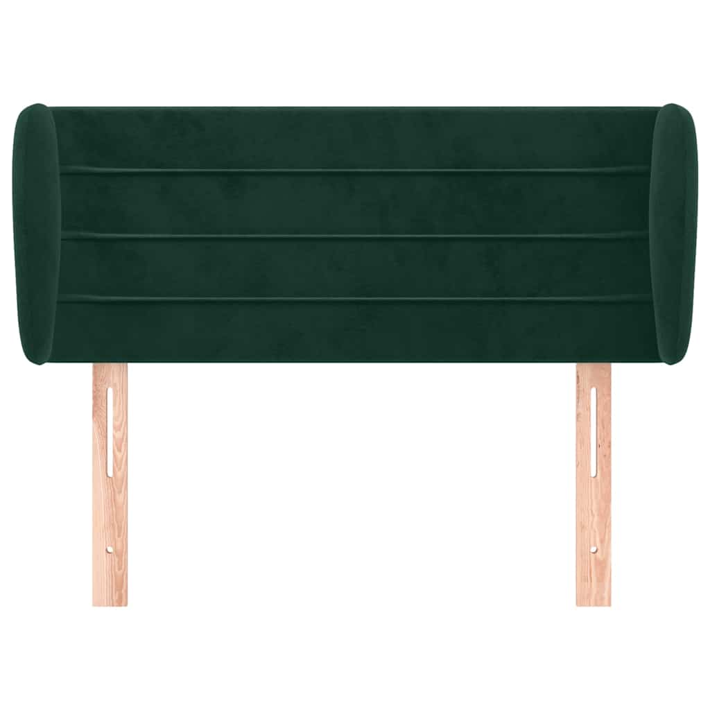 Vidaxl hoofdbord met randen 93x23x78 88 cm fluweel donkergroen