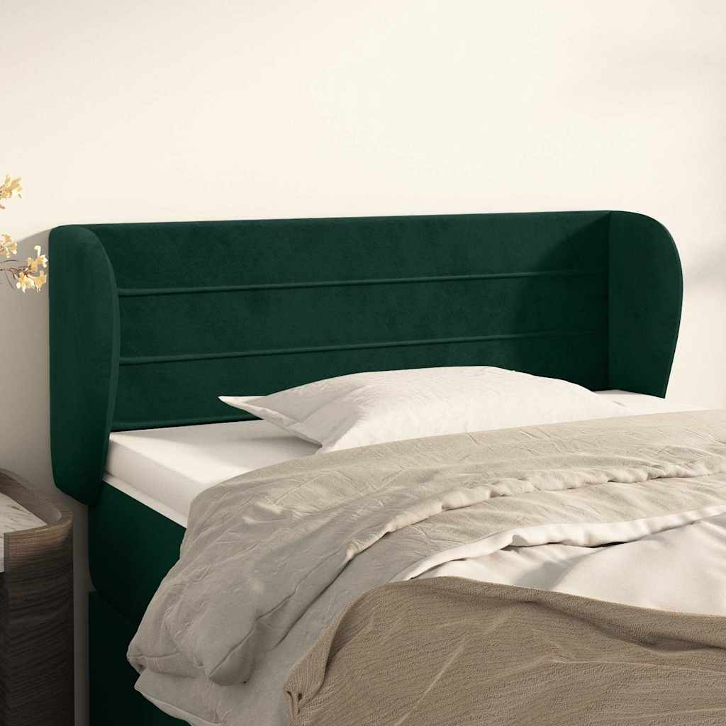 Vidaxl hoofdbord met randen 93x23x78 88 cm fluweel donkergroen