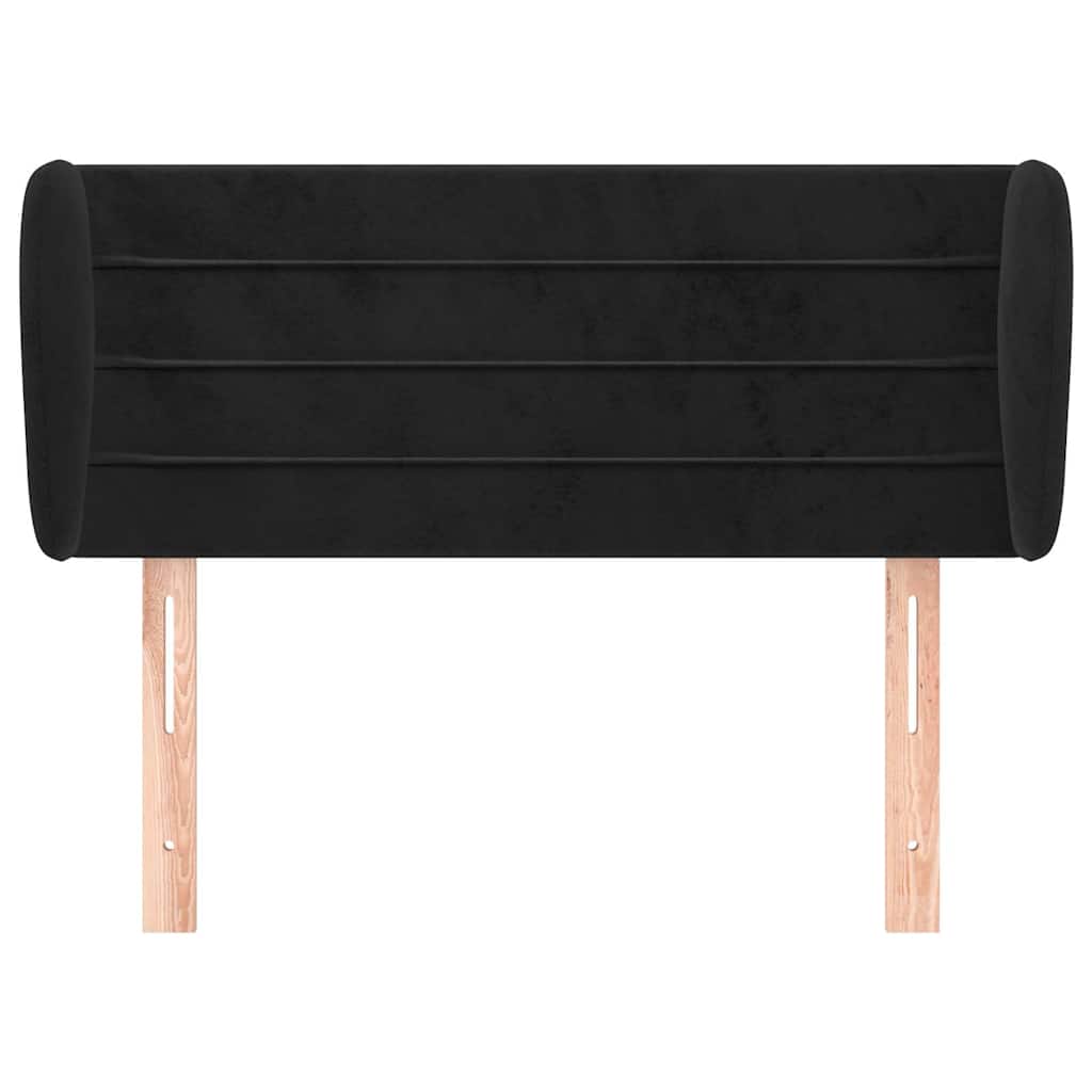 Vidaxl hoofdbord met randen 103x23x78 88 cm fluweel zwart