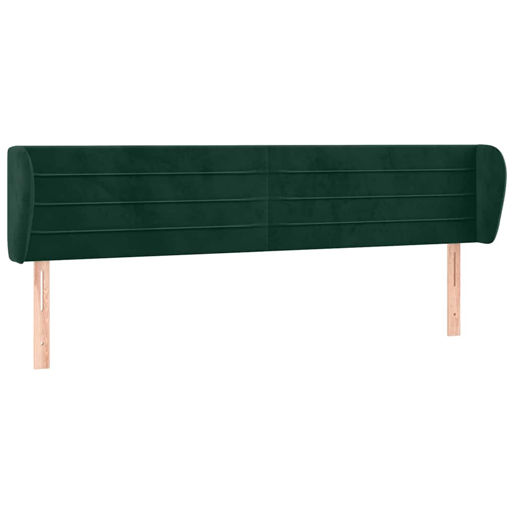 Vidaxl hoofdbord met randen 183x23x78 88 cm fluweel donkergroen