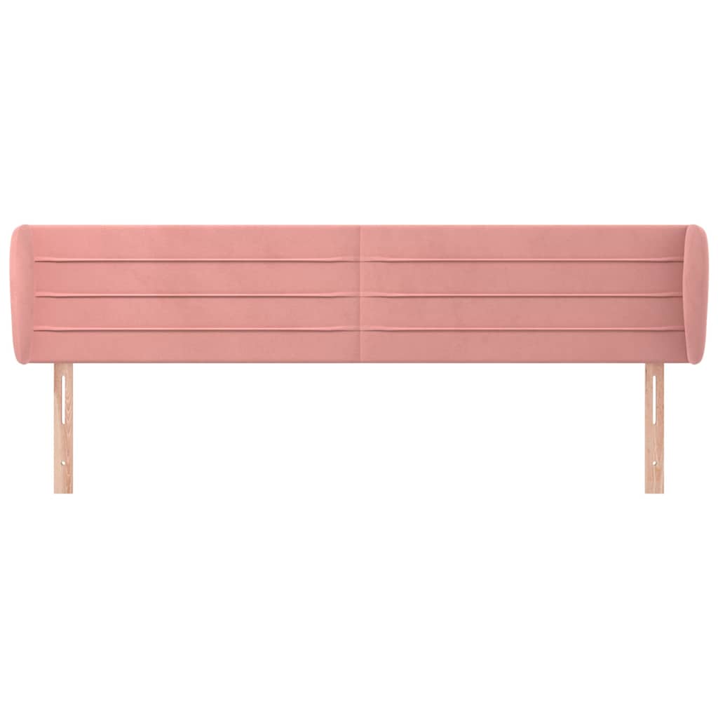 Vidaxl hoofdbord met randen 183x23x78 88 cm fluweel roze
