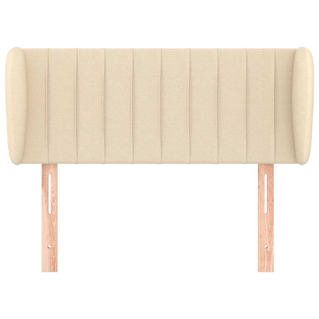 Vidaxl hoofdbord met randen 93x23x78 88 cm stof crèmekleurig