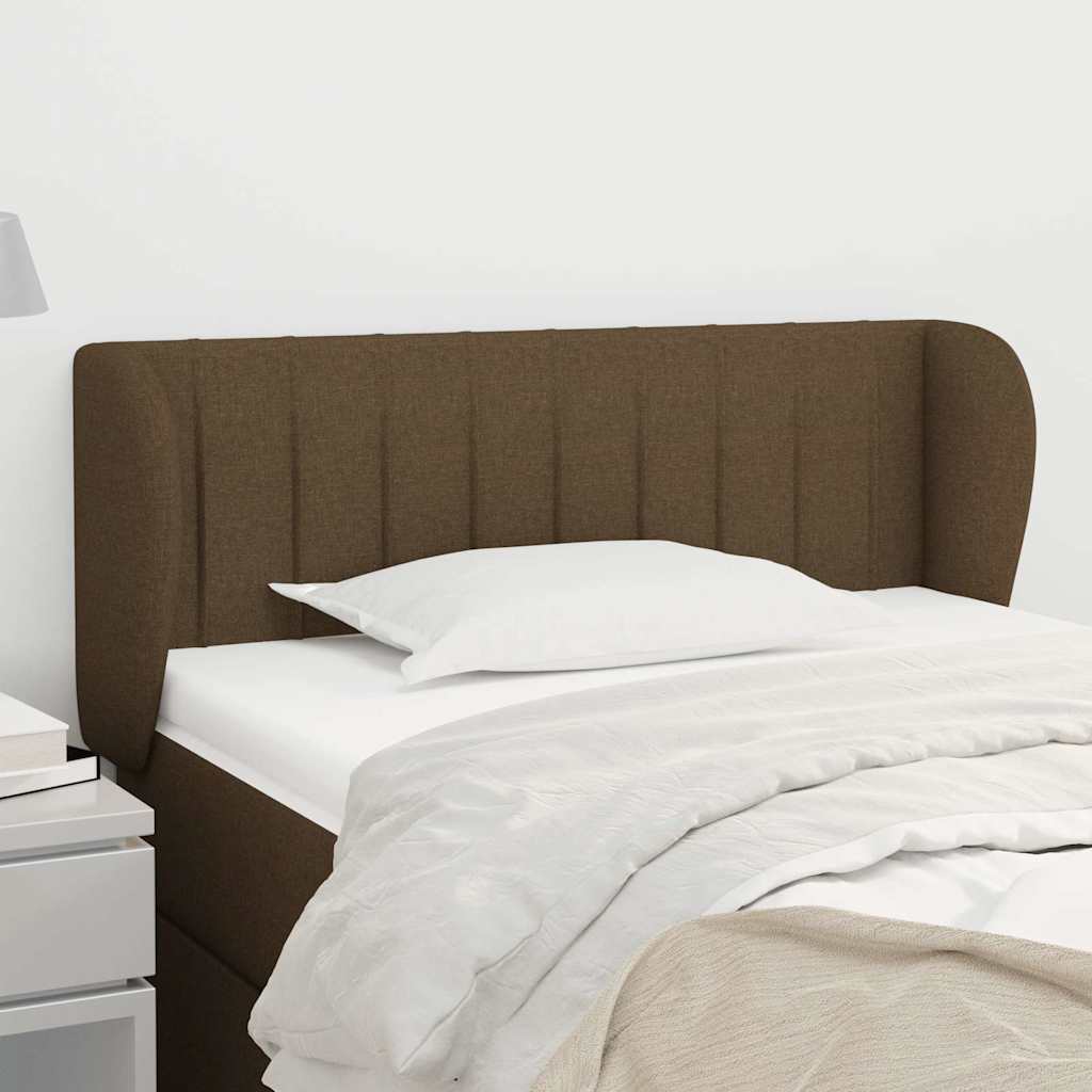 Vidaxl hoofdbord met randen 103x23x78 88 cm stof donkerbruin