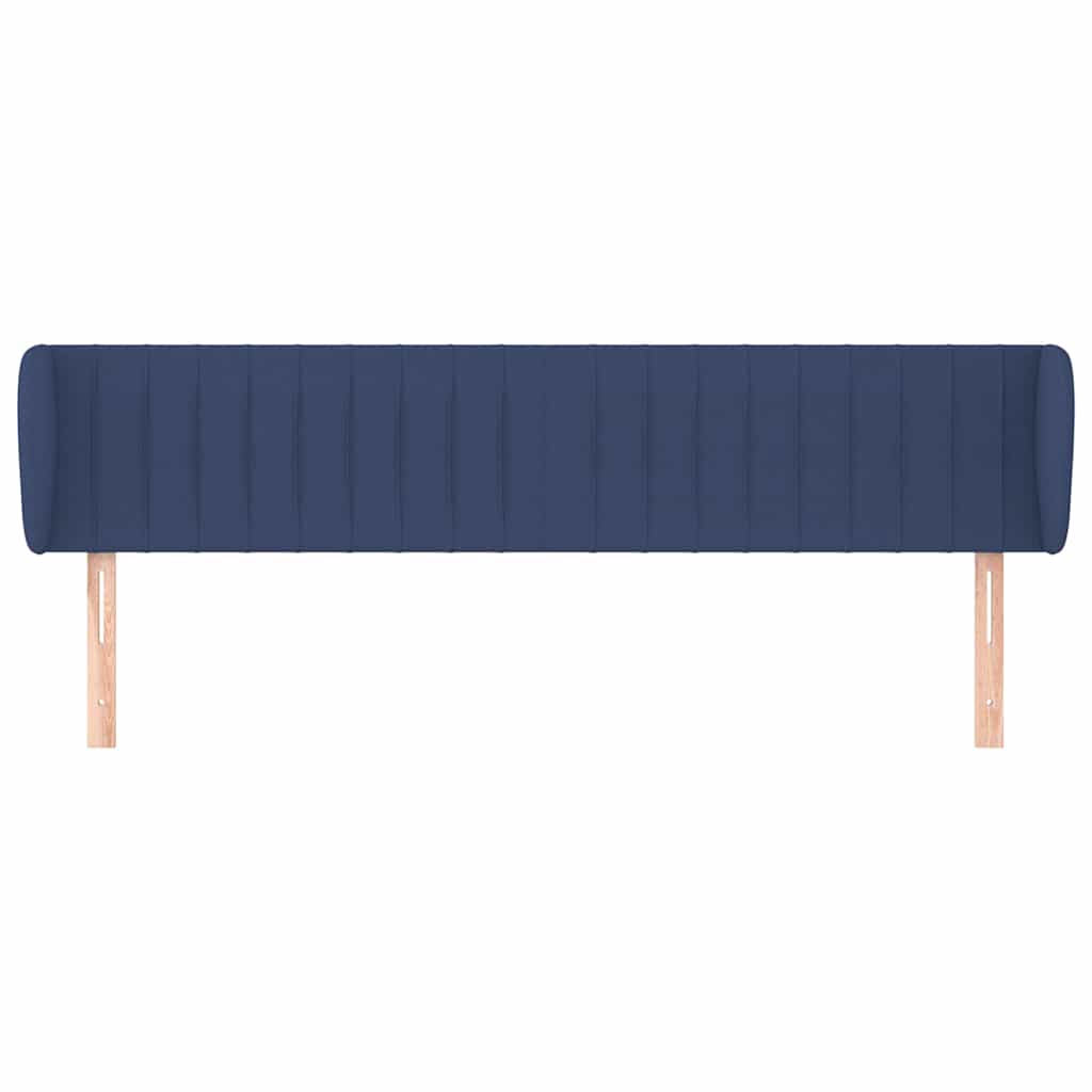 Vidaxl hoofdbord met randen 203x23x78 88 cm stof blauw