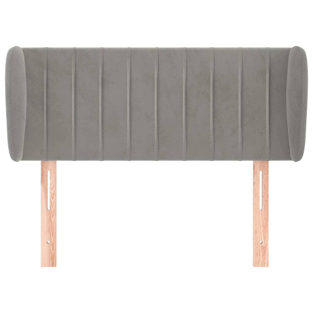 Vidaxl hoofdbord met randen 93x23x78 88 cm fluweel lichtgrijs