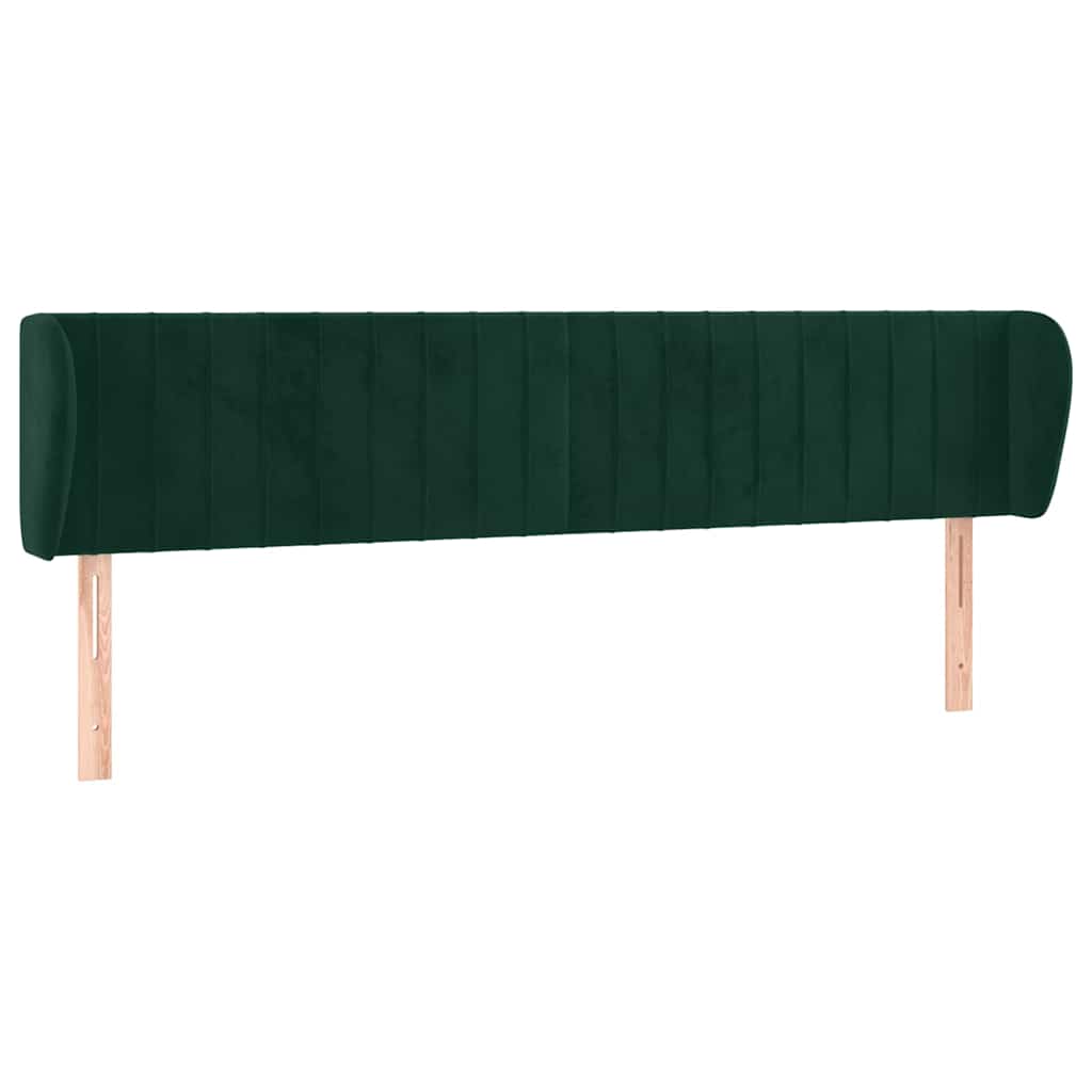 Vidaxl hoofdbord met randen 183x23x78 88 cm fluweel donkergroen