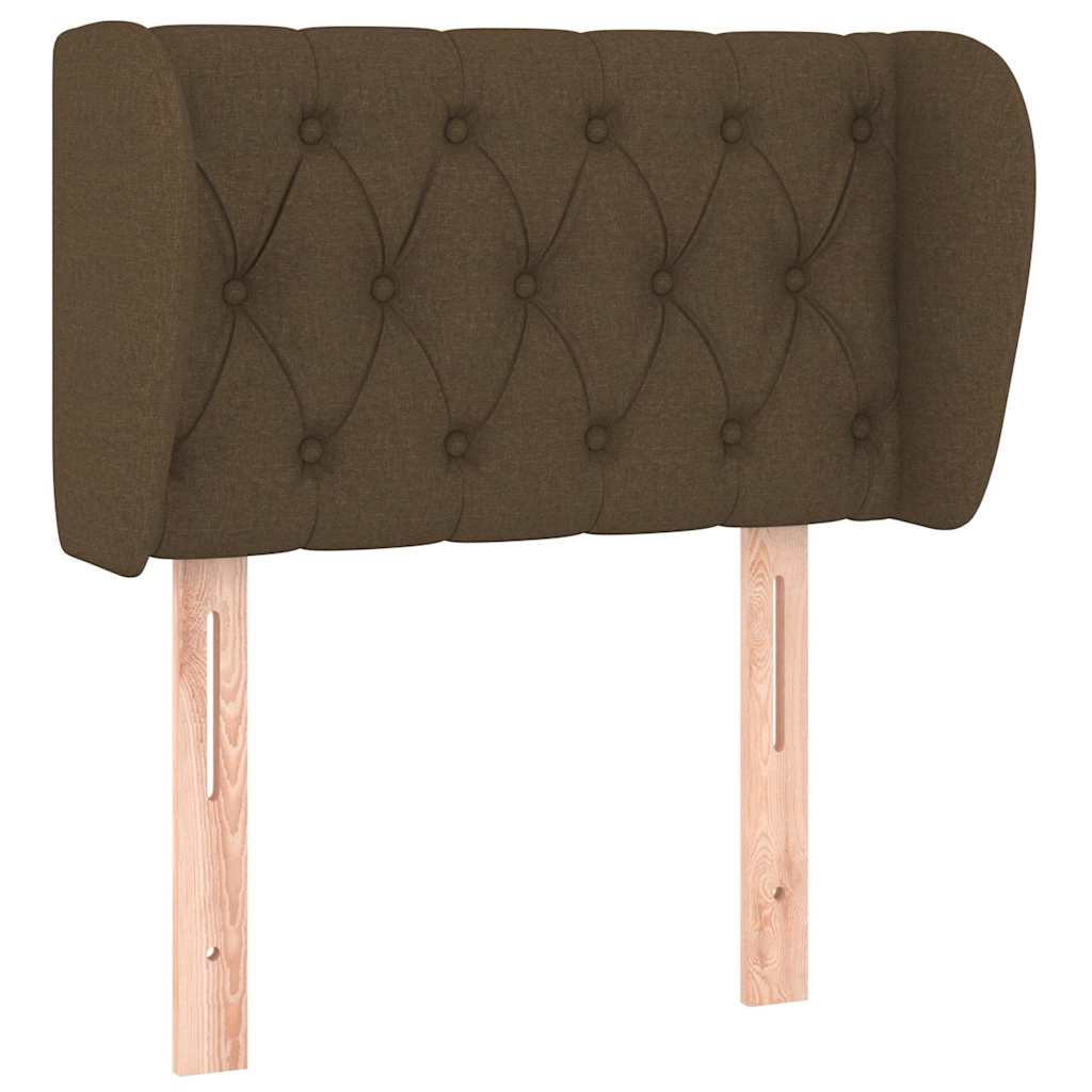 Vidaxl hoofdbord met randen 83x23x78 88 cm stof donkerbruin