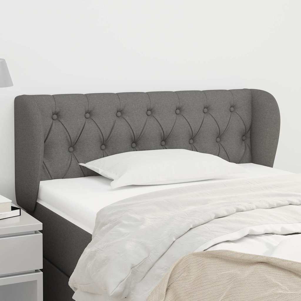 Vidaxl hoofdbord met randen 93x23x78 88 cm stof donkergrijs