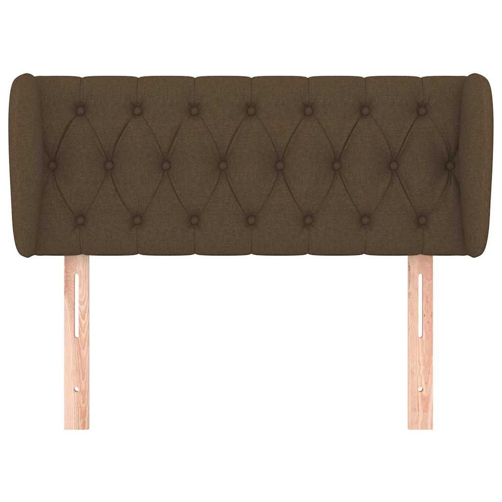 Vidaxl hoofdbord met randen 93x23x78 88 cm stof donkerbruin