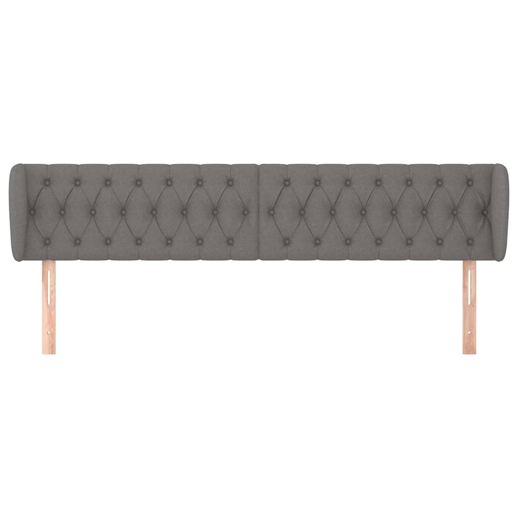 Vidaxl hoofdbord met randen 183x23x78 88 cm stof donkergrijs
