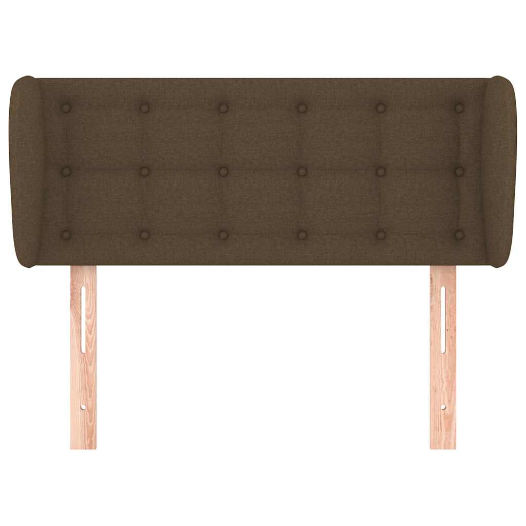 Vidaxl hoofdbord met randen 93x23x78 88 cm stof donkerbruin