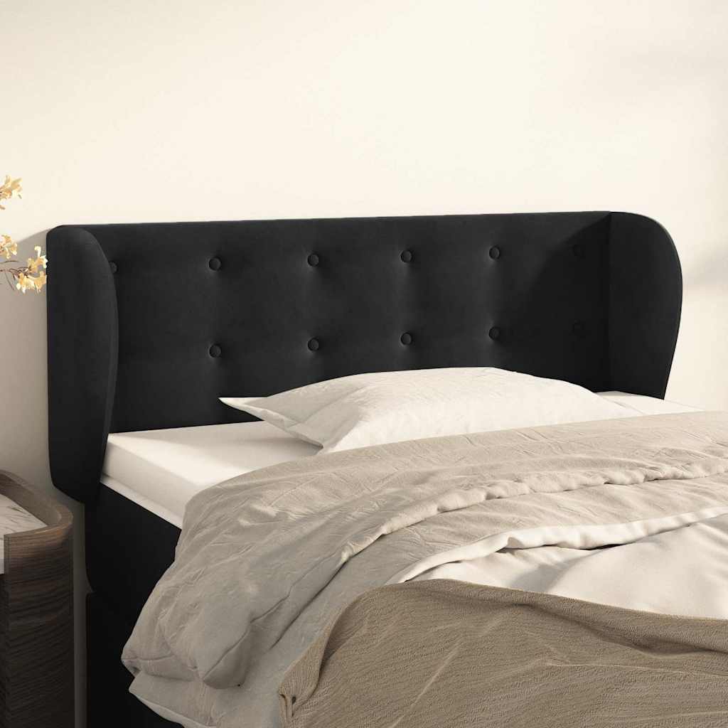 Vidaxl hoofdbord met randen 103x23x78 88 cm fluweel zwart