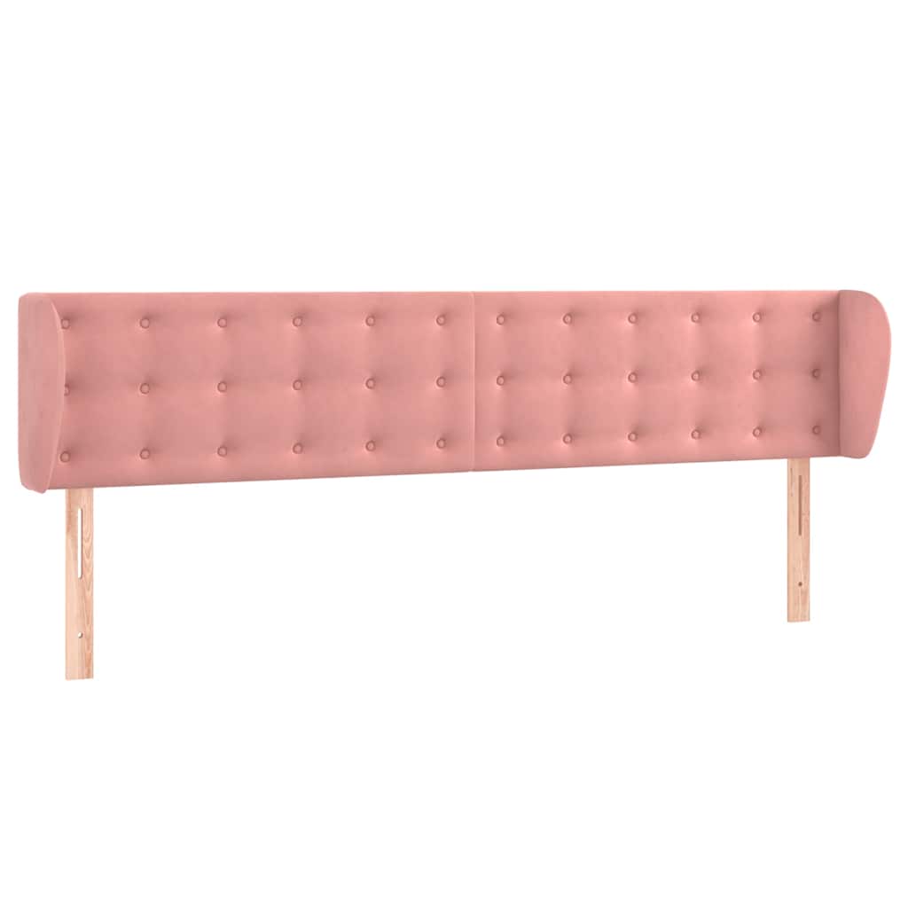 Vidaxl hoofdbord met randen 163x23x78 88 cm fluweel roze