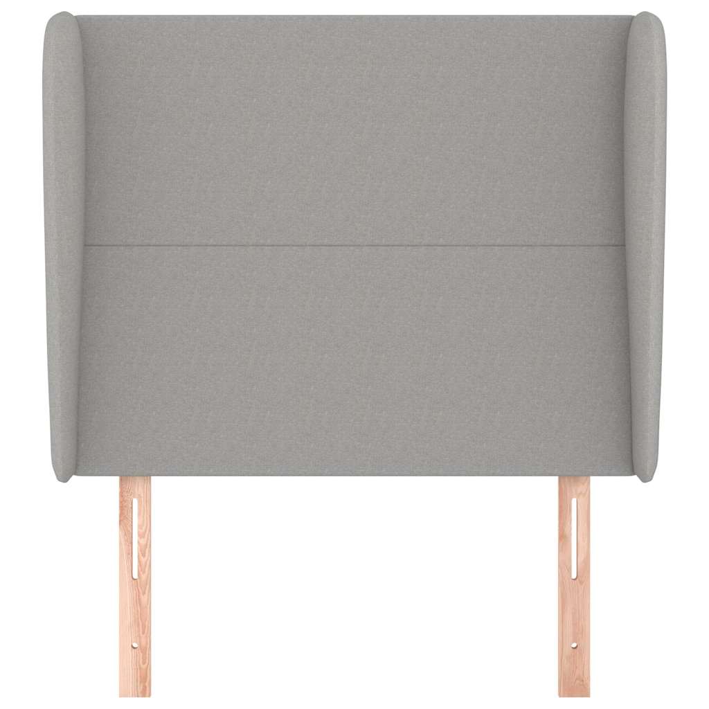 Vidaxl hoofdbord met randen 83x23x118 128 cm stof lichtgrijs