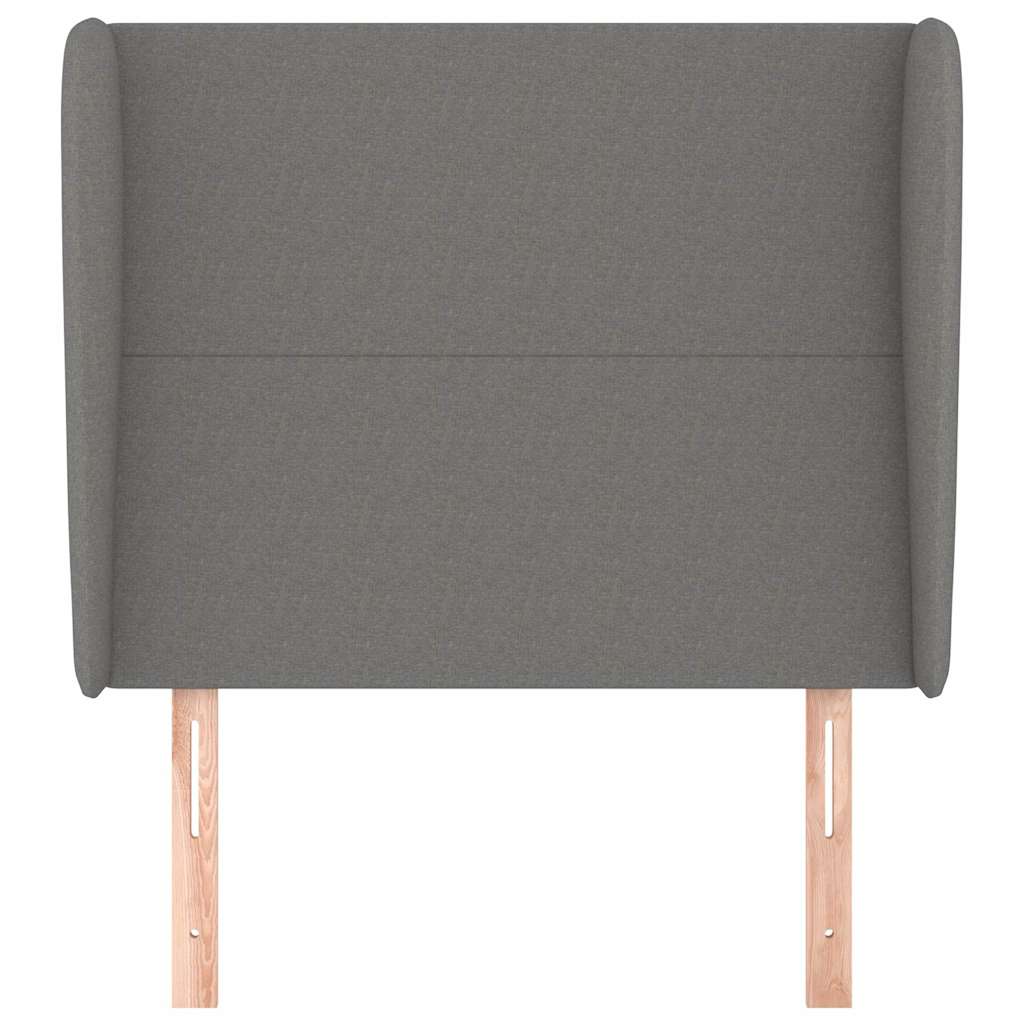 Vidaxl hoofdbord met randen 83x23x118 128 cm stof donkergrijs