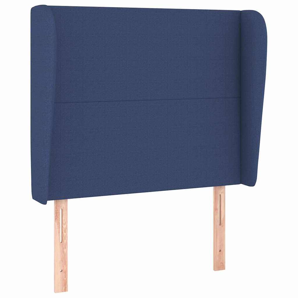Vidaxl hoofdbord met randen 83x23x118 128 cm stof blauw
