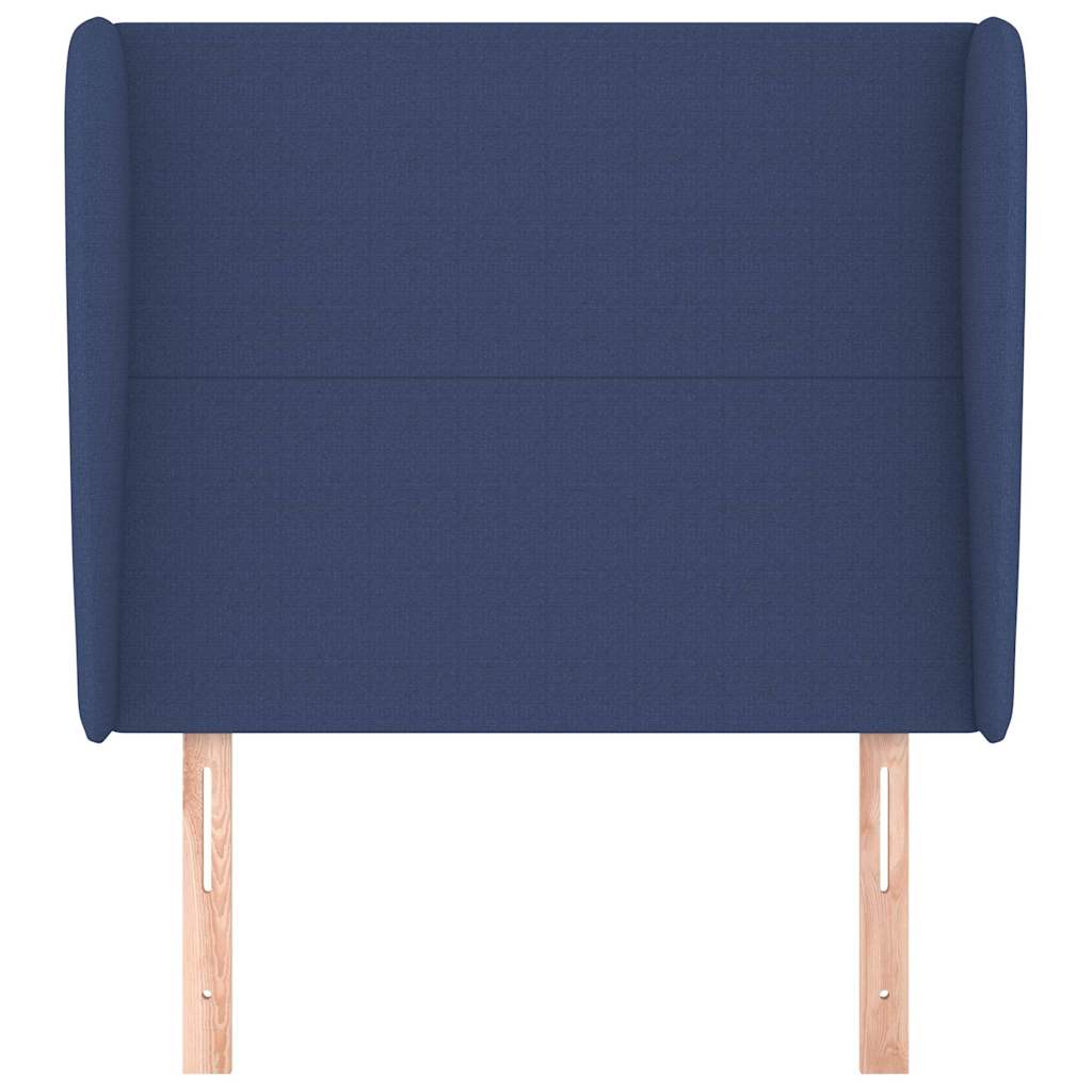 Vidaxl hoofdbord met randen 83x23x118 128 cm stof blauw