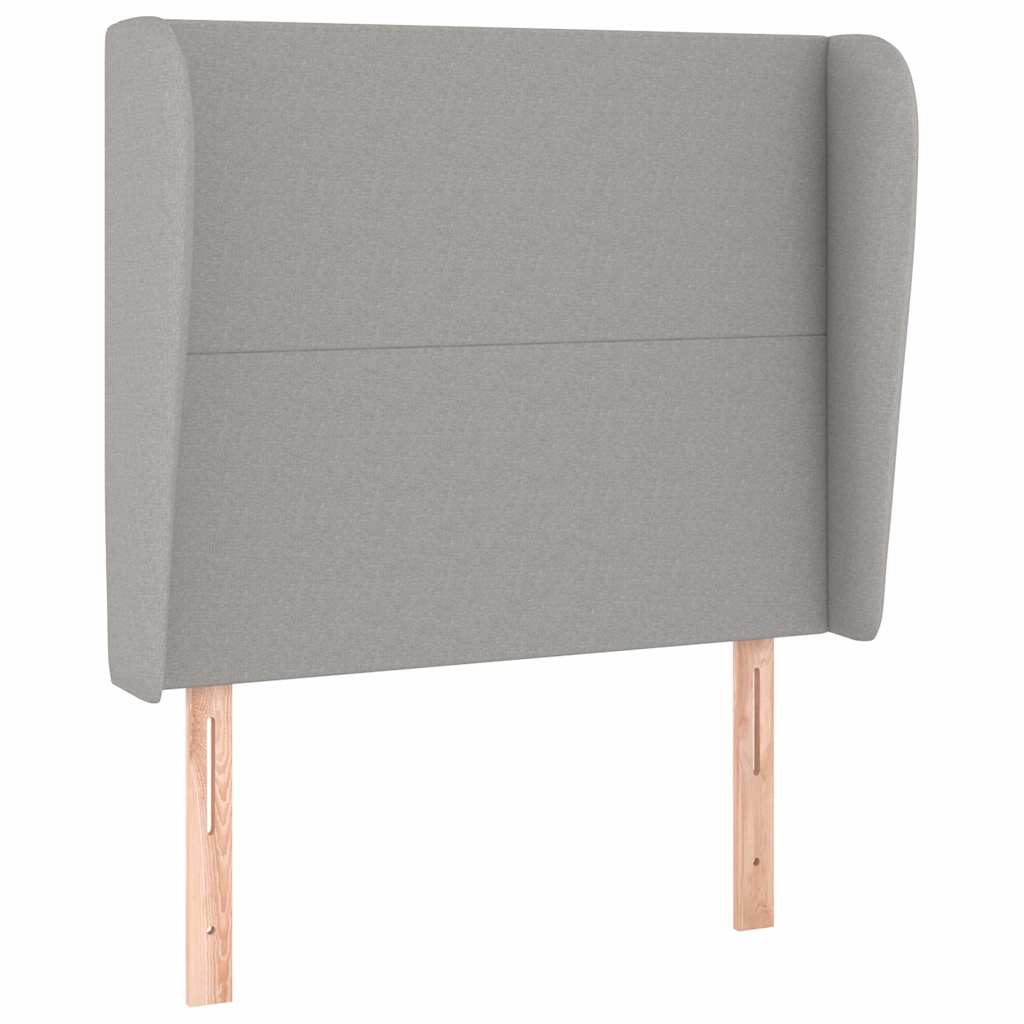 Vidaxl hoofdbord met randen 103x23x118 128 cm stof lichtgrijs