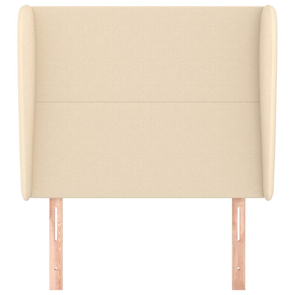 Vidaxl hoofdbord met randen 103x23x118 128 cm stof crèmekleurig