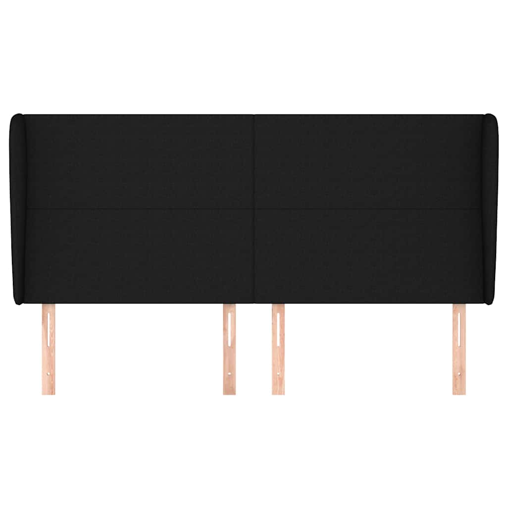 Vidaxl hoofdbord met randen 183x23x118 128 cm stof zwart