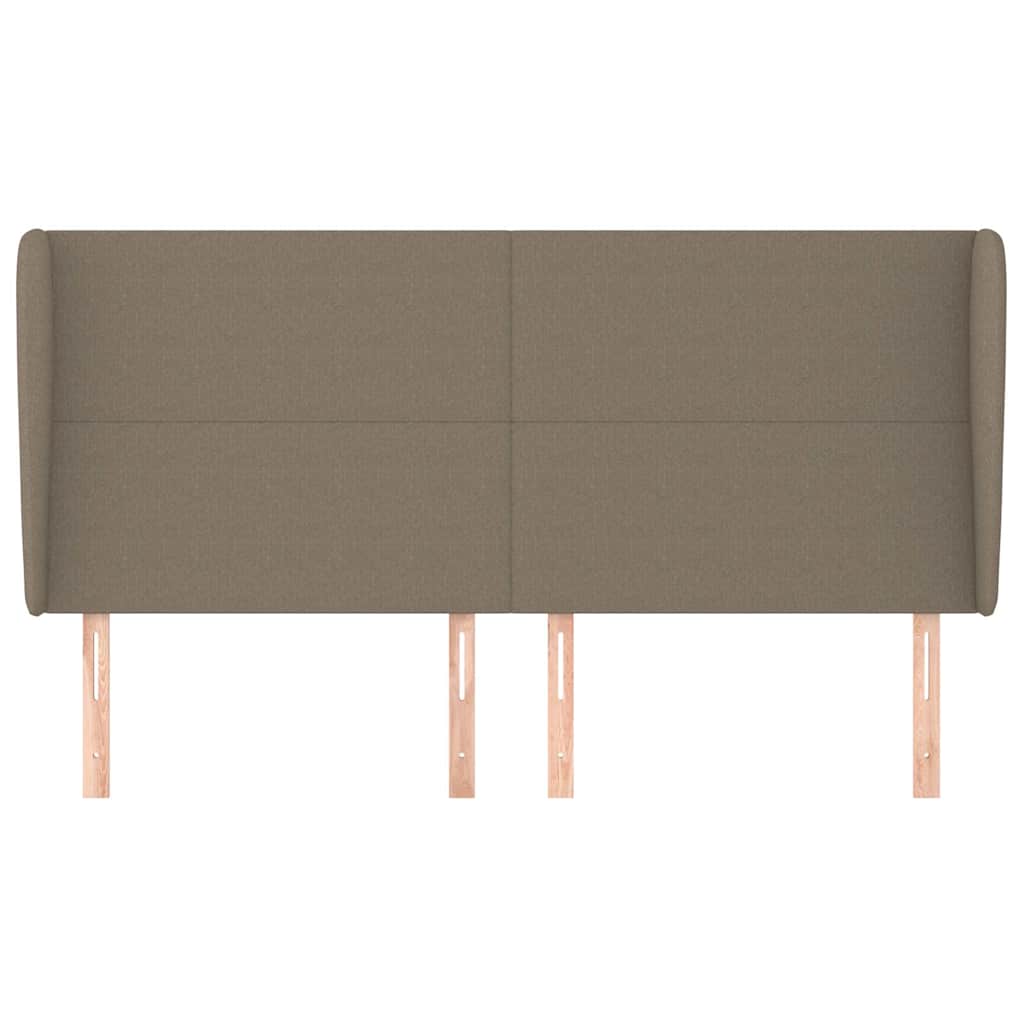 Vidaxl hoofdbord met randen 183x23x118 128 cm stof taupe