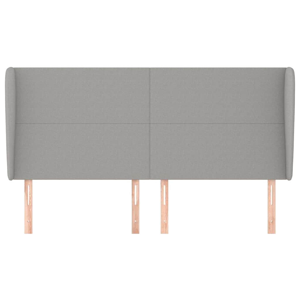 Vidaxl hoofdbord met randen 203x23x118 128 cm stof lichtgrijs