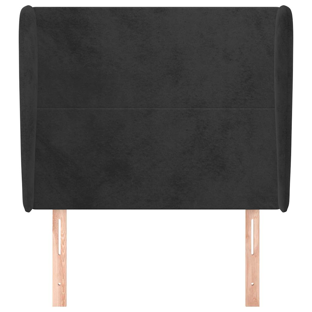 Vidaxl hoofdbord met randen 83x23x118 128 cm fluweel zwart